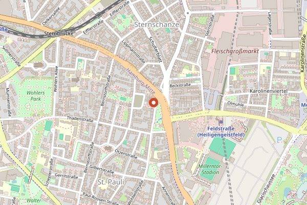 Map showing Kiosque in Hamburg