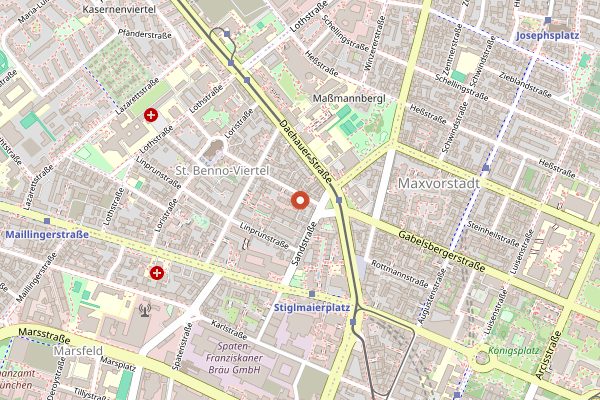 Map showing Hofpfisterei in Munich