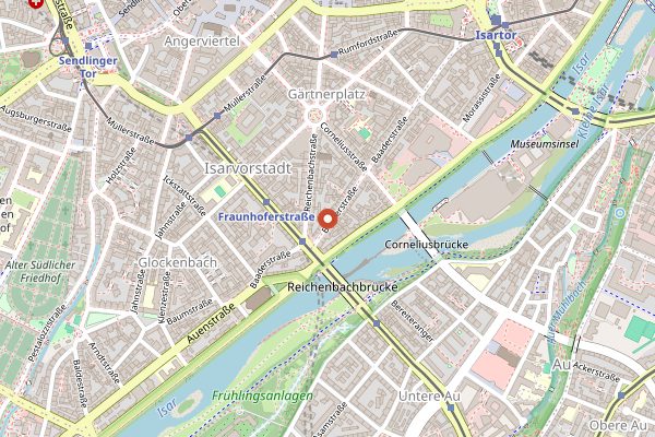 Map showing Zephyr Bar in Munich