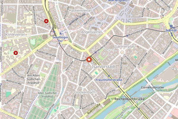 Map showing Man versus Machine in Munich