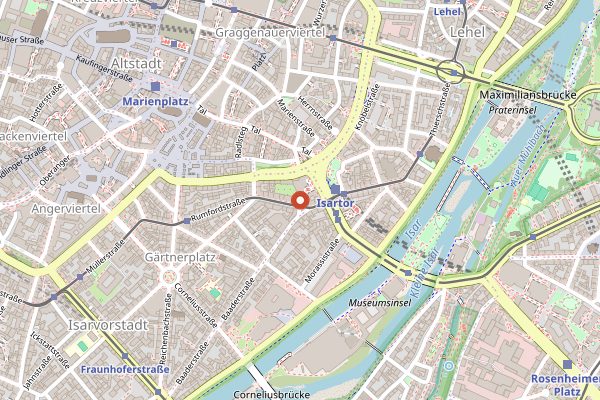 Map showing Vits der Kaffee in Munich