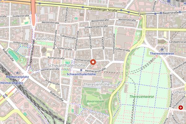 Map showing Ca Go Restaurant in Munich