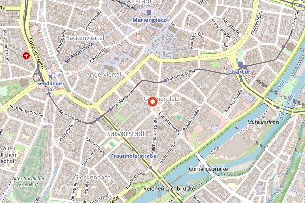 Map showing Cotidiano Gärtnerplatz in Munich