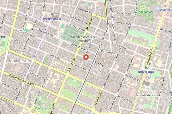 Map showing Osteria Italiana in Munich
