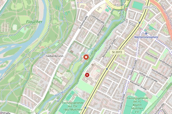 Map showing Fausto Kaffeerösterei in Munich