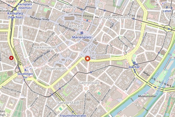 Map showing Kaffeerösterei Viktualienmarkt in Munich