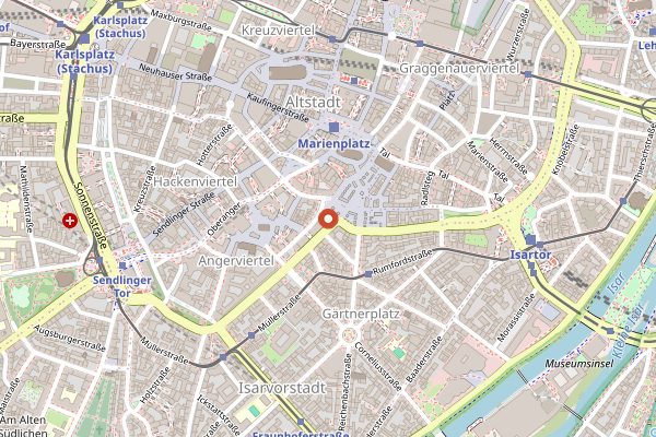 Map showing Eataly Cooking School in Munich