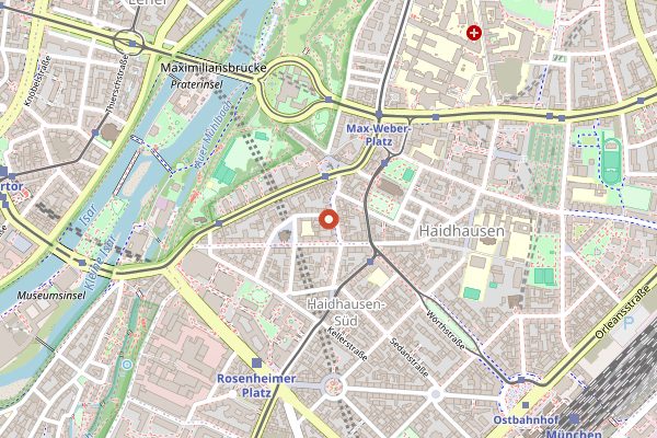 Map showing Genusswerkstatt in Munich