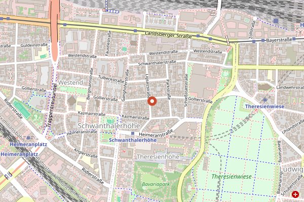 Map showing Bodhi in Munich