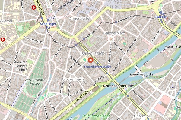 Map showing Tushita Teehaus in Munich