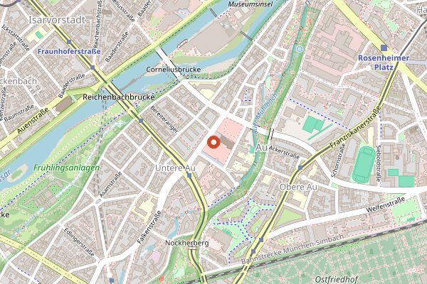 Map showing Auer Maidult in Munich