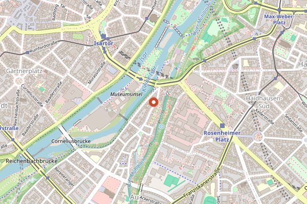 Map showing Showroom in Munich