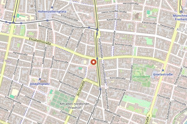 Map showing Standl 20 in Munich