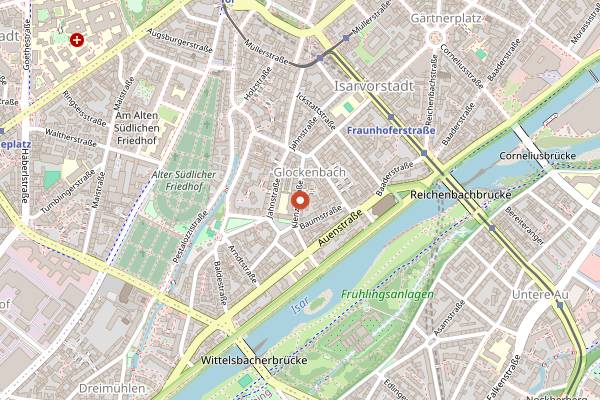Map showing Couch Club in Munich