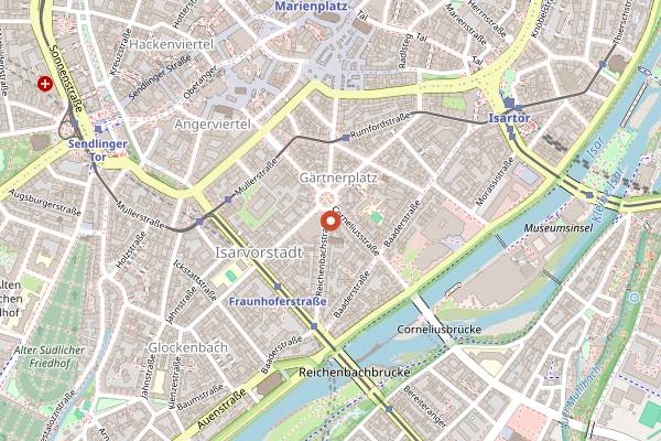 Map showing Holy Home in Munich