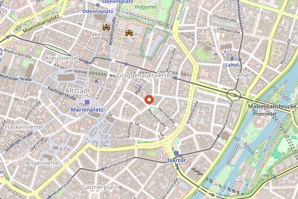 Map showing Ory Bar in Munich