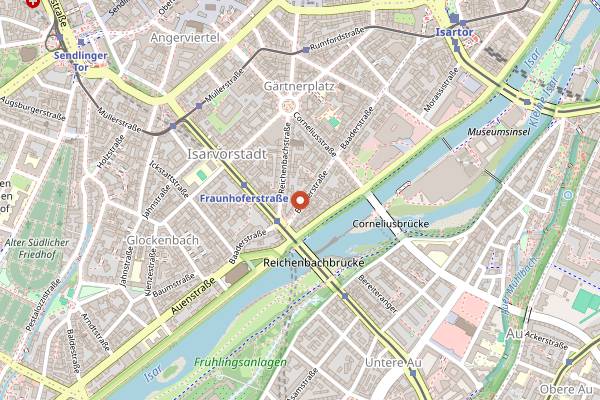 Map showing Zephyr Bar in Munich