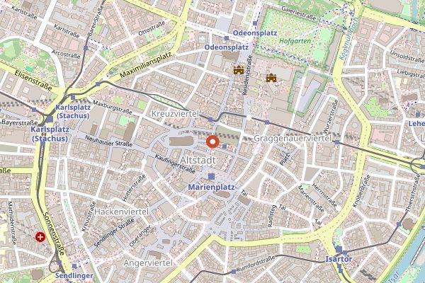 Map showing Andechser am Dom in Munich