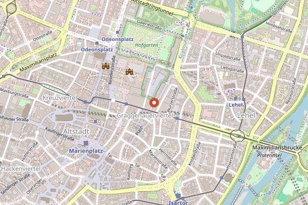 Map showing Brenner Grill in Munich