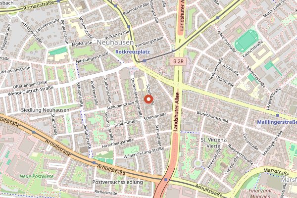 Map showing Broeding in Munich