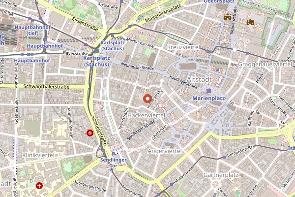Map showing Mural in Munich