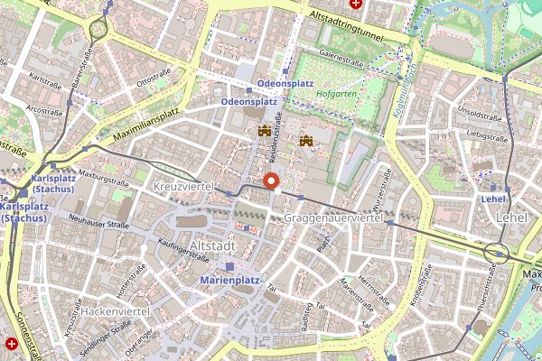 Map showing Spatenhaus an der Oper in Munich