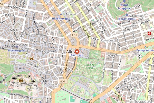Map showing By the Glass in Athens