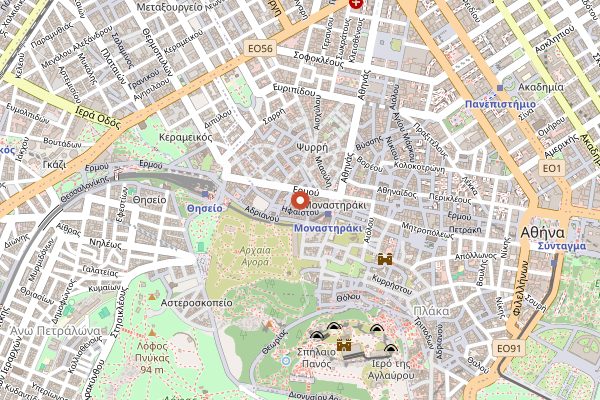 Map showing Couleur Locale in Athens