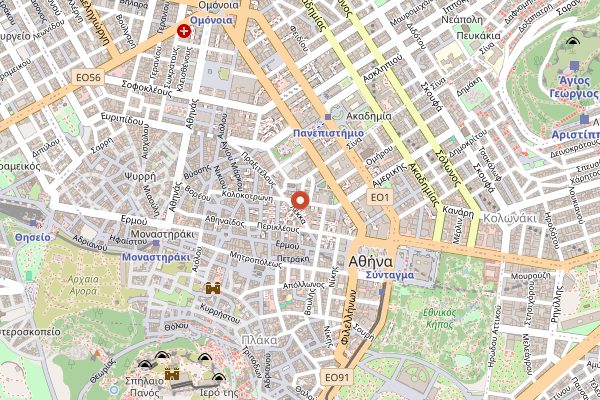 Map showing Barley Cargo in Athens