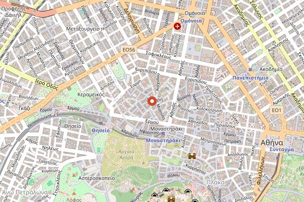 Map showing iFeel in Athens