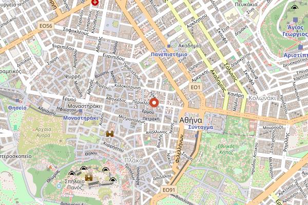 Map showing Granello in Athens