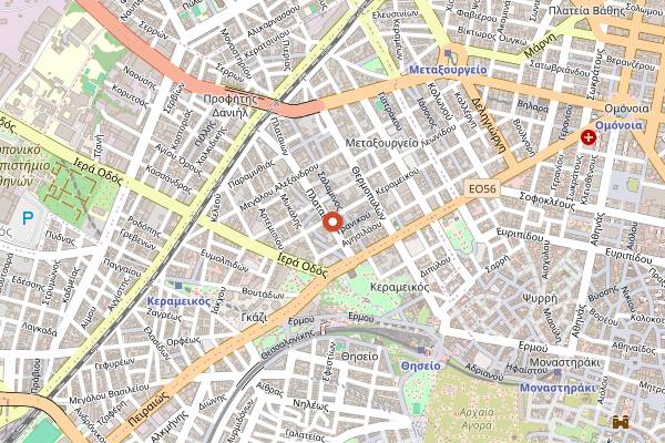 Map showing Ortsag NextGen Street Resto in Athens