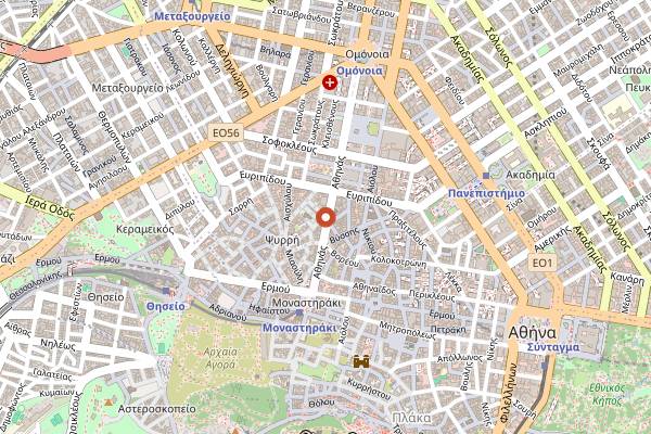 Map showing Creme Royale in Athens