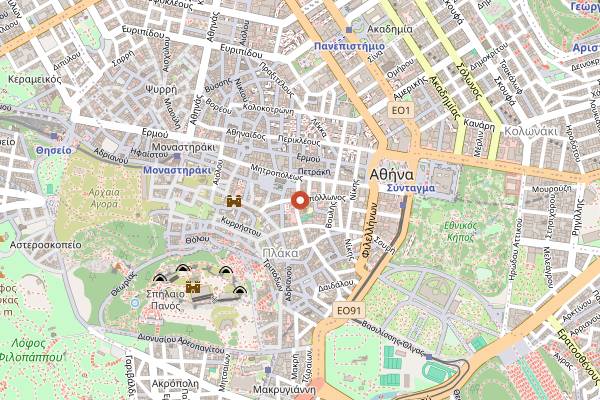 Map showing Third Place in Athens
