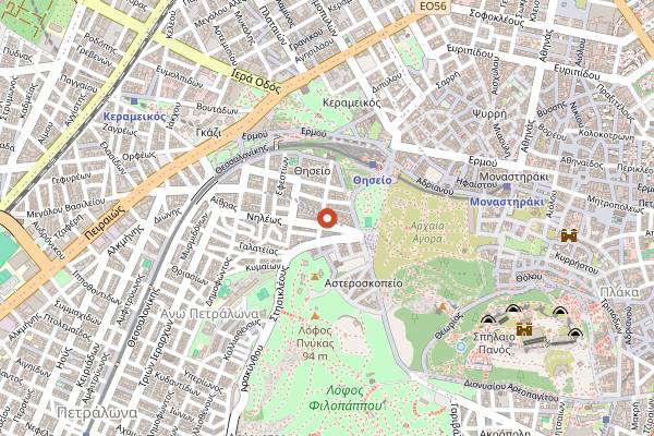 Map showing ΑΜΠΙΜΠΑΓΙΟ - Abibayio in Athens
