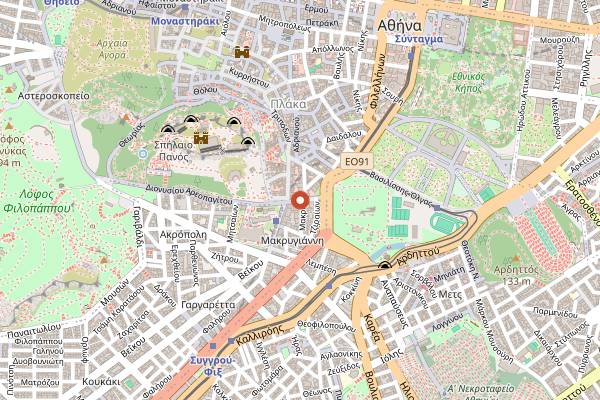 Map showing Plakiotissa in Athens