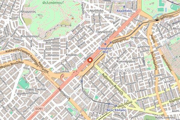 Map showing Athens Walking Tours Cooking Lesson & Dinner in Athens