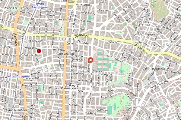 Map showing CookinAthens Traditional Greek Class in Athens