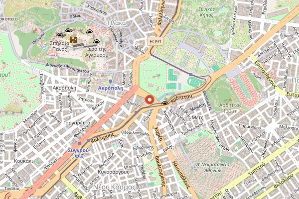 Map showing Veganaki Gluten Free in Athens