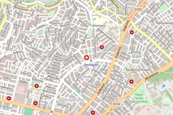 Map showing Athens International Food Film Festival in Athens