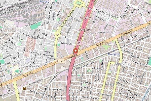 Map showing Oenorama in Athens