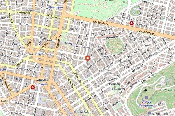 Map showing Culinary Backstreets in Athens