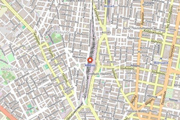 Map showing Eating Europe in Athens