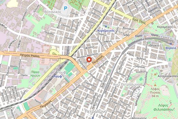 Map showing Malvazia in Athens