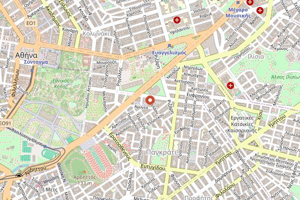 Map showing Ohh Boy in Athens
