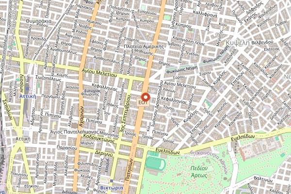 Map showing Au Revoir in Athens