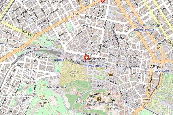 Map showing Couleur Locale in Athens