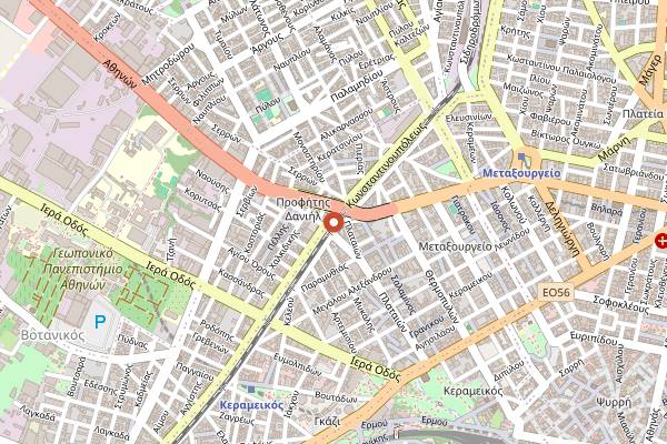 Map showing Noiz Club in Athens