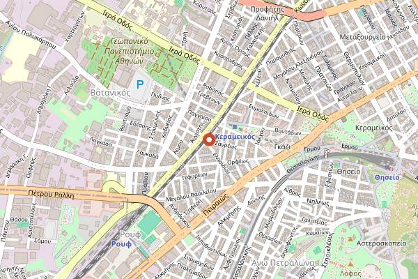 Map showing Shamone in Athens