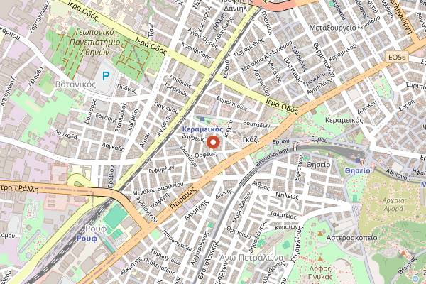 Map showing Sodade 2 in Athens